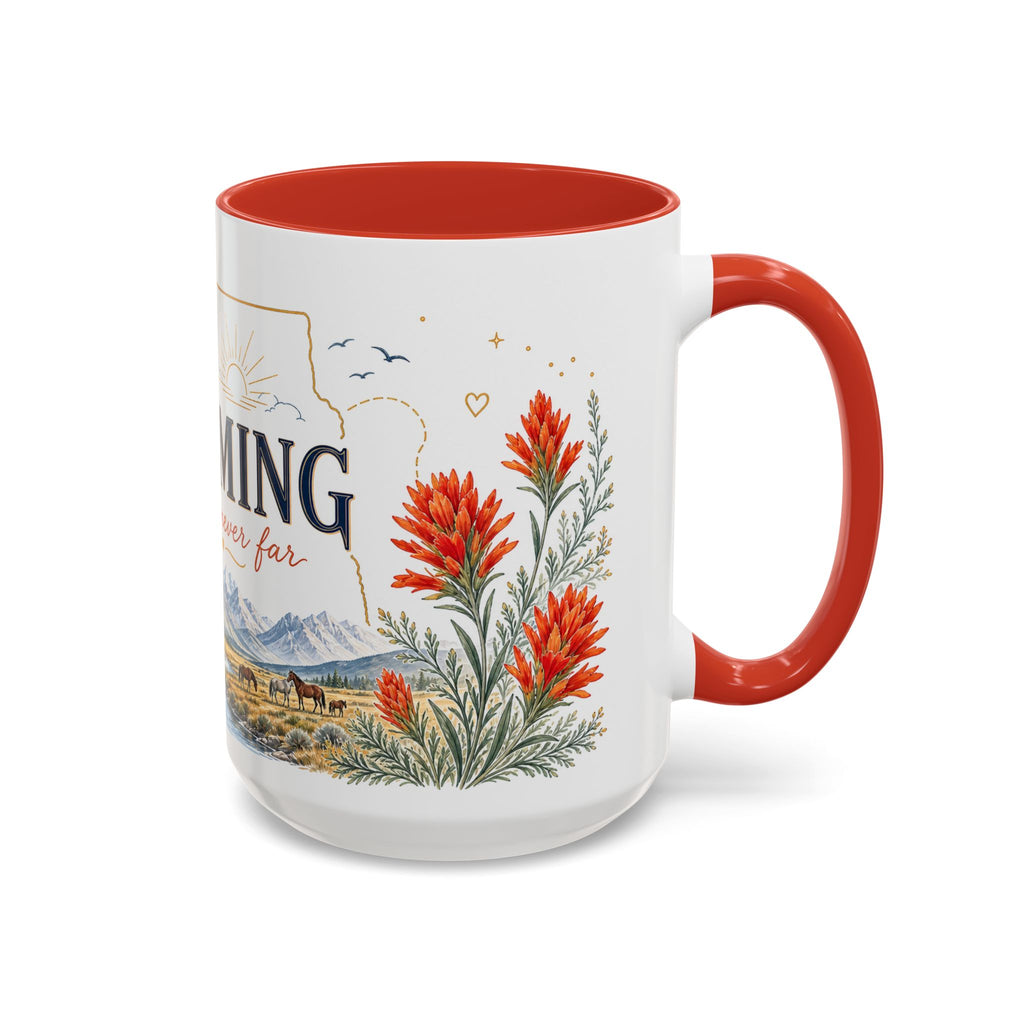 Wyoming Home State Mug | Moving Away Gift | Long Distance Friendship Coffee Cup | 11oz 15oz Accent Mug