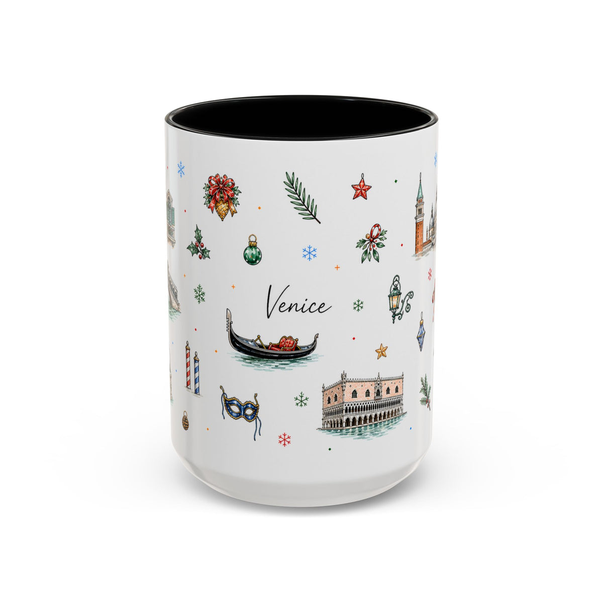 Venice Christmas Mug | Watercolor City Souvenir, Travel Memory Cup