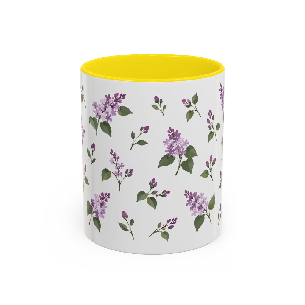New Hampshire Purple Lilac Mug, State Flower Floral Coffee Cup, 11oz Botanical Gift
