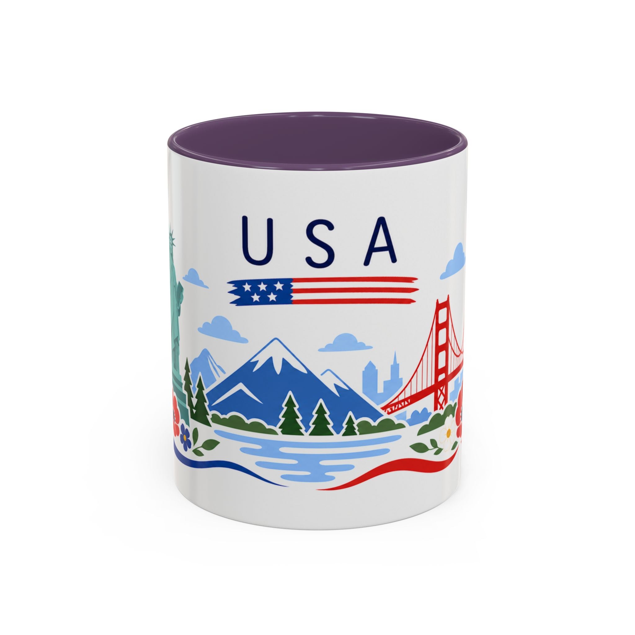 United States Coffee Mug | Travel Souvenir Accent Mug | Country Gift Ceramic Cup 11oz 15oz