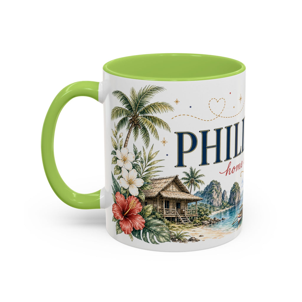 Philippines Home Country Mug | Moving Away Gift | Long Distance Friendship | 11 oz 15 oz Accent Mug