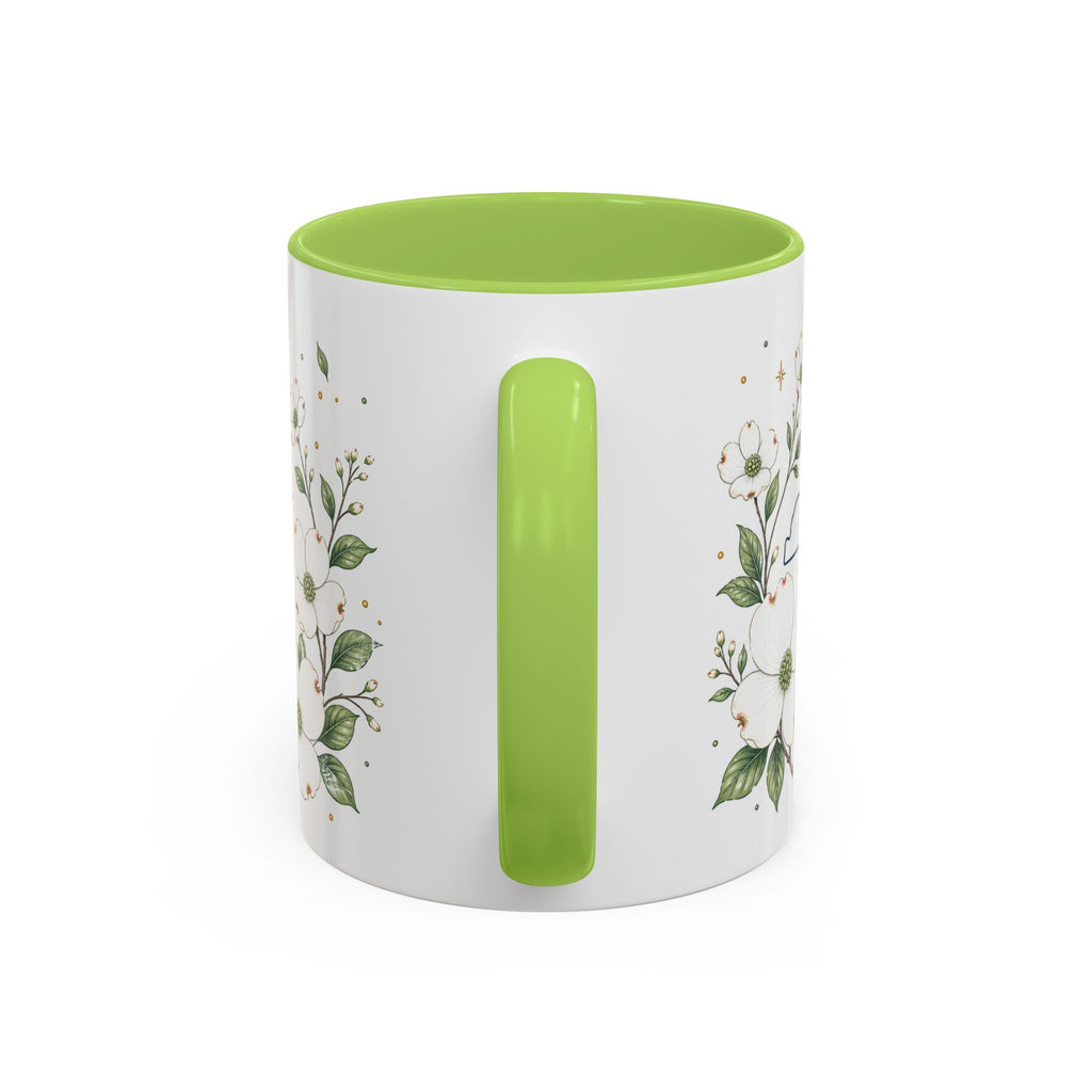 North Carolina State Map Mug | Moving Away, Homesick Gift | Botanical Accent Coffee Cup