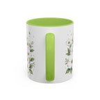 North Carolina State Map Mug | Moving Away, Homesick Gift | Botanical Accent Coffee Cup