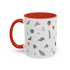 Big Sur Christmas Mug | Watercolor Travel Souvenir | Holiday Gift | Accent Ceramic Coffee Cup 11oz 15oz