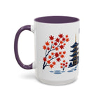 Kyoto Coffee Mug | Japan Travel Souvenir | Porcelain Decal City Gift | 11oz 15oz Accent Mug