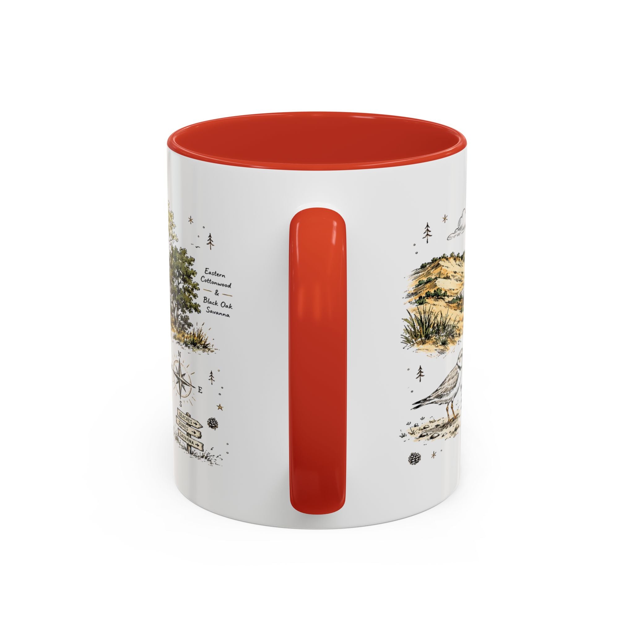 Indiana Dunes National Park Coffee Mug | Indiana Lake Michigan Beach Gift | Accent Color Ceramic 11oz 15oz