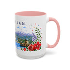Azerbaijan Coffee Mug | Travel Souvenir Accent Mug | Place Gift Ceramic Cup 11oz 15oz