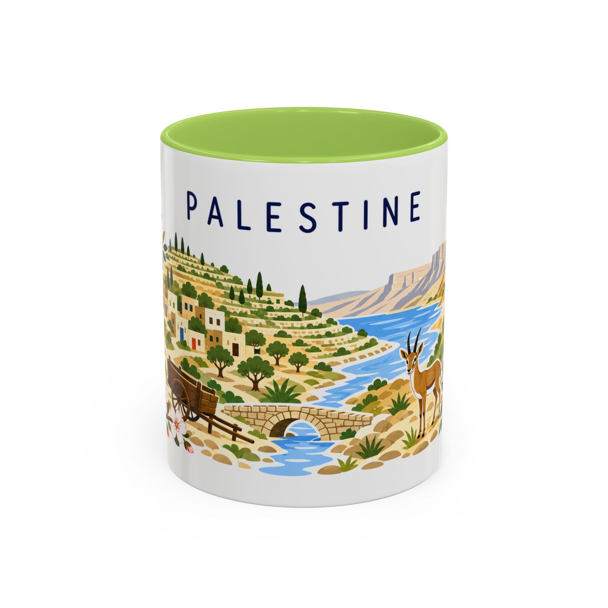 Palestine Coffee Mug | Travel Souvenir Accent Mug | Country Gift Ceramic Cup 11oz 15oz