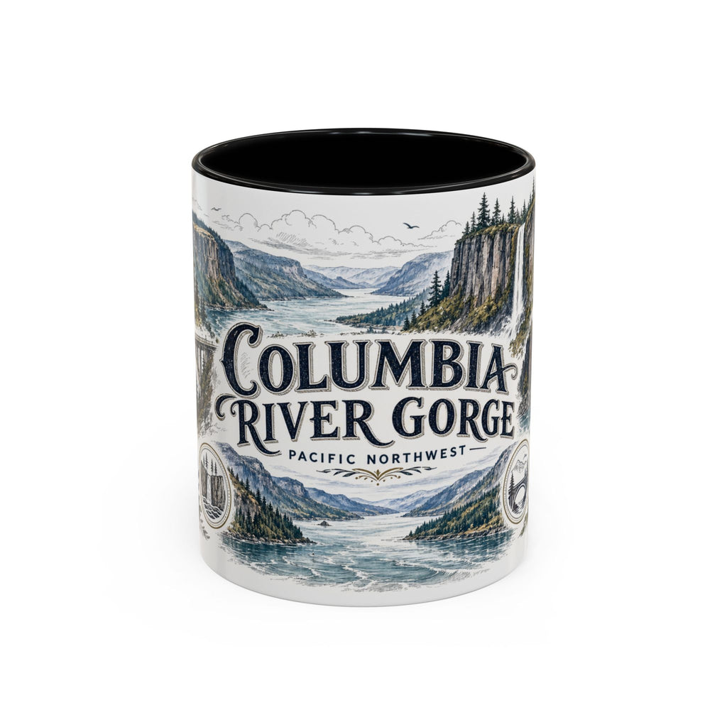 Columbia River Gorge Mug, Pacific Northwest Travel Souvenir, Bucket List Gift, Accent Ceramic Coffee Mug 11oz 15oz
