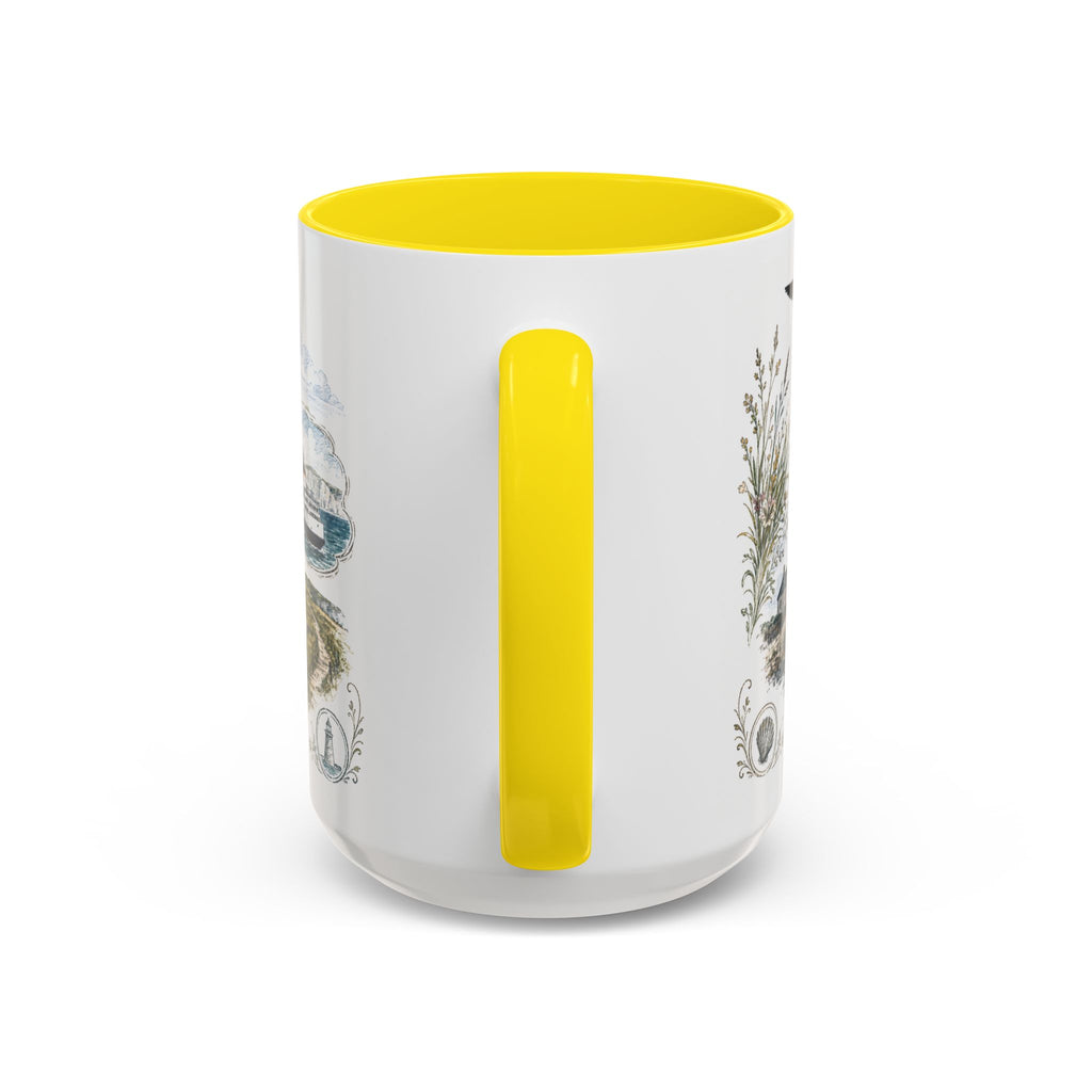 White Cliffs of Dover Mug, England Travel Souvenir, Bucket List Gift, Accent Ceramic Coffee Mug 11oz 15oz