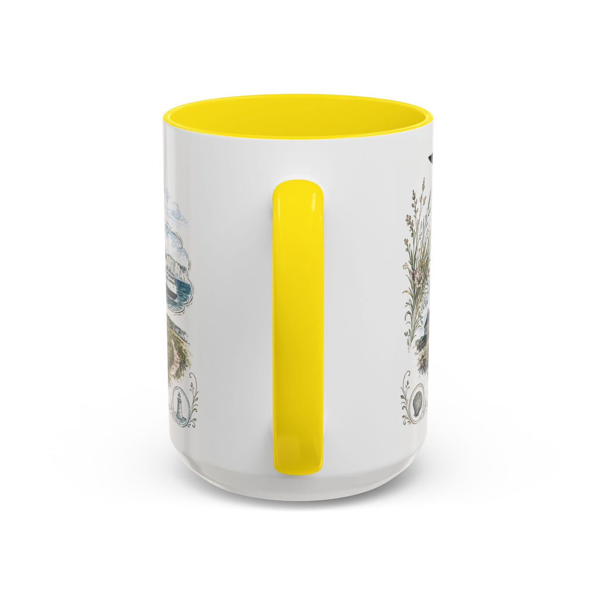 White Cliffs of Dover Mug, England Travel Souvenir, Bucket List Gift, Accent Ceramic Coffee Mug 11oz 15oz