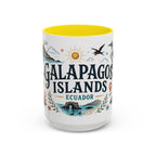 Galapagos Islands Coffee Mug | Travel Destination Souvenir Gift | Accent Color Ceramic 11oz 15oz