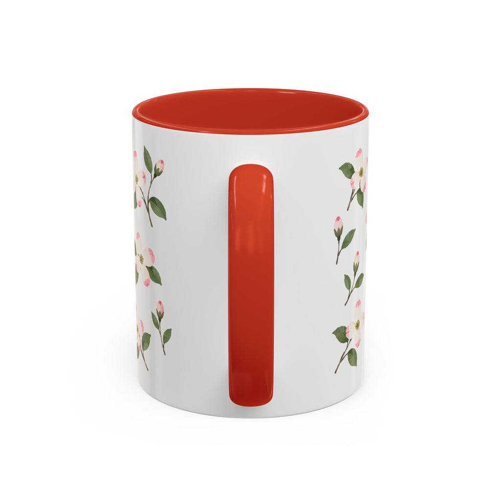 Virginia American Dogwood Mug, State Flower Floral Coffee Cup, 11oz Botanical Gift