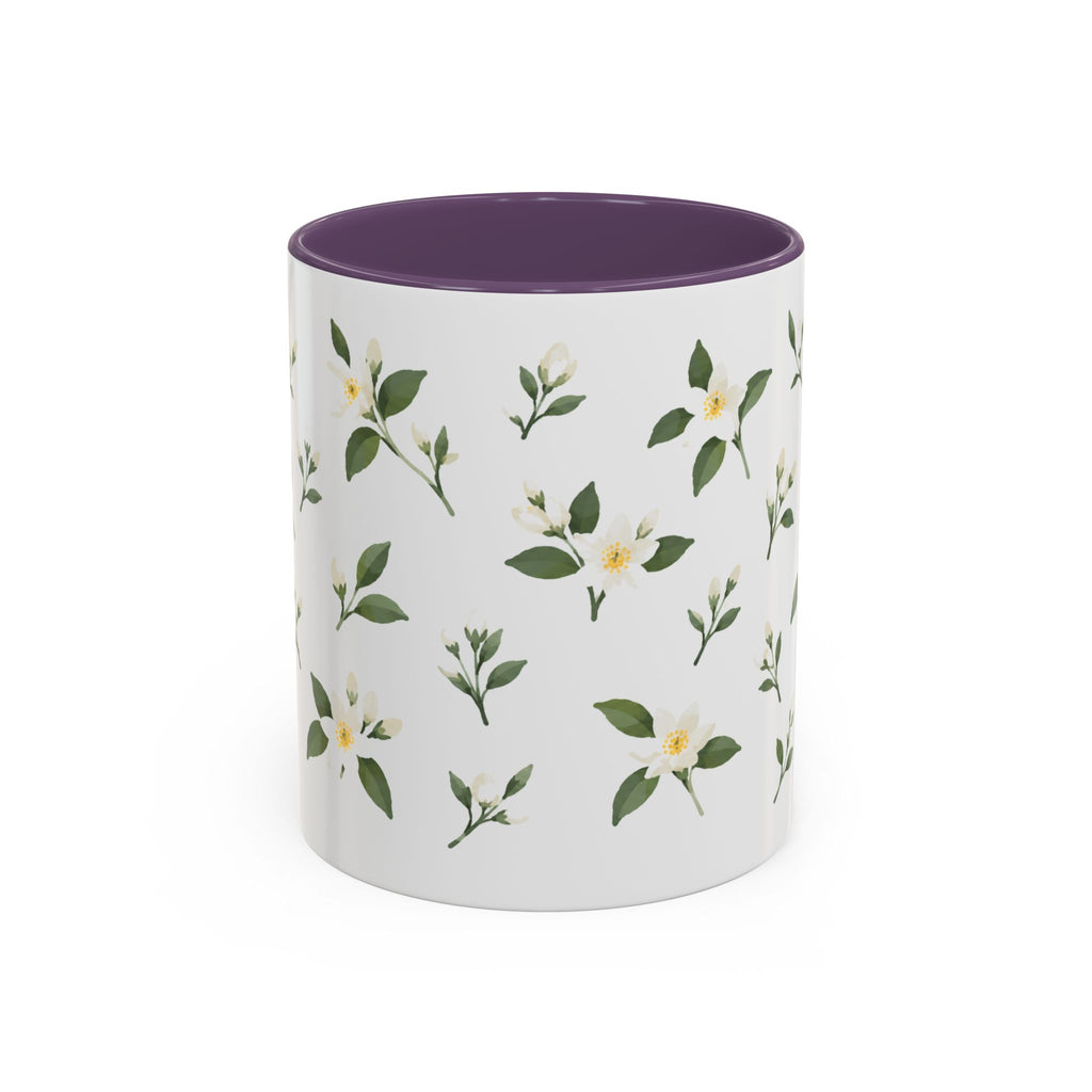 Florida Orange blossom Mug, State Flower Floral Coffee Cup, 11oz Botanical Gift