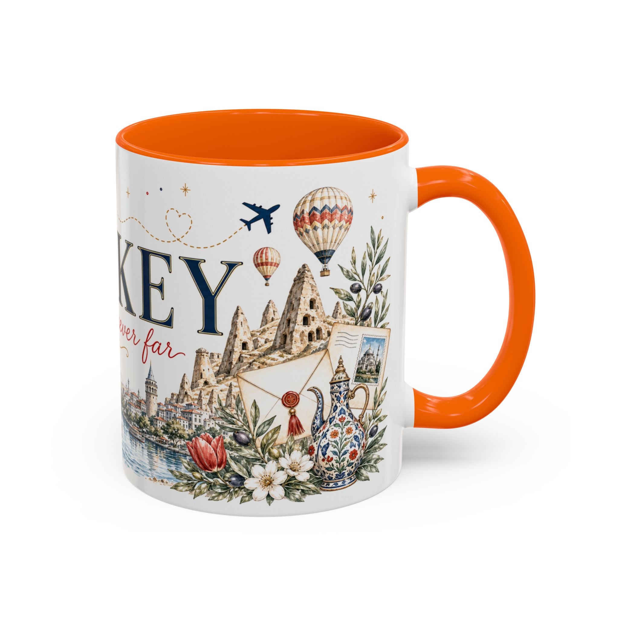 Turkey Home Country Mug | Moving Away Gift | Long Distance Friendship | 11 oz 15 oz Accent Mug
