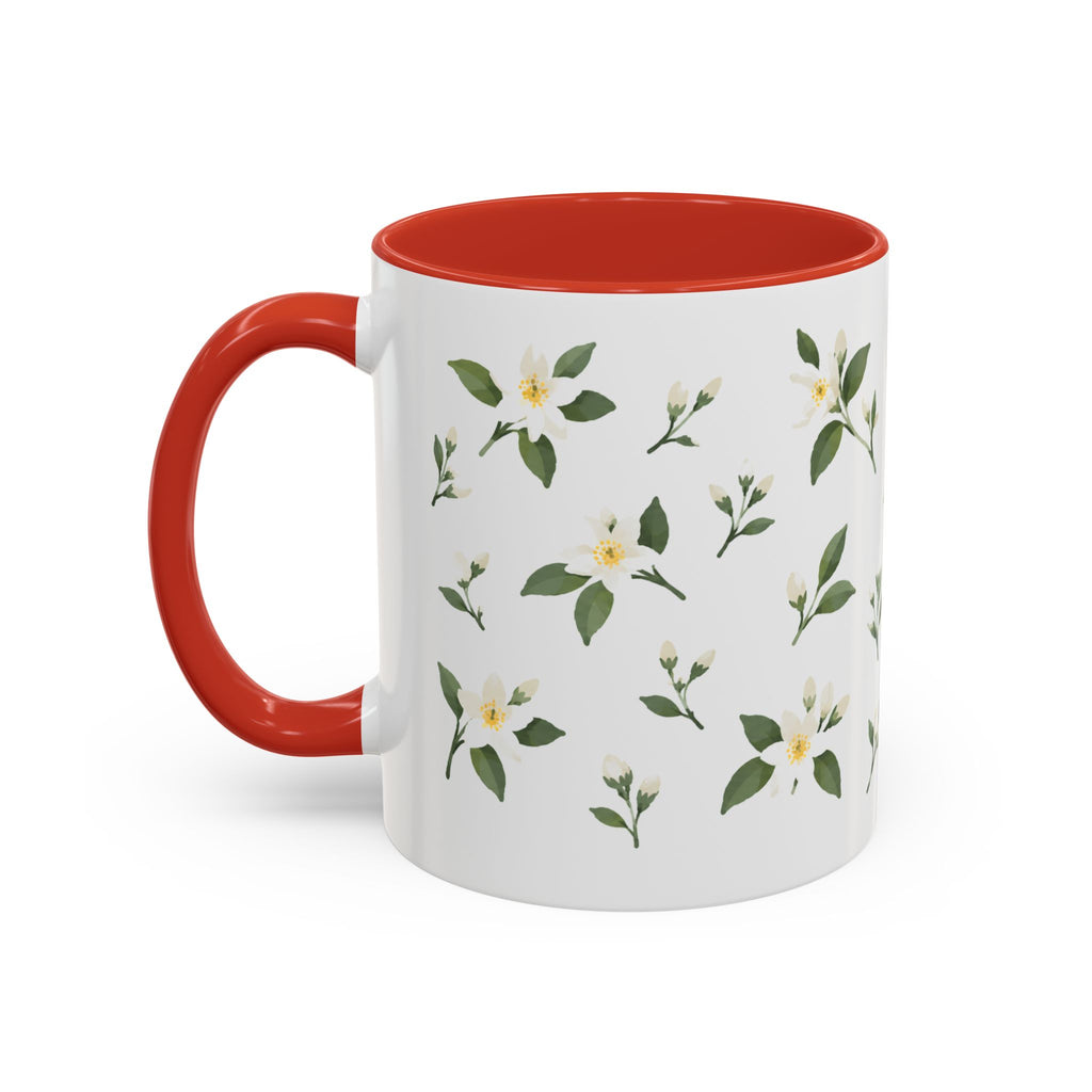 Florida Orange blossom Mug, State Flower Floral Coffee Cup, 11oz Botanical Gift