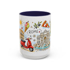 Rome Travel Mug | European City Souvenir Accent Coffee Mug | 11oz 15oz Ceramic Cup