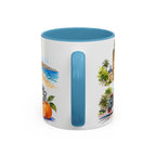 Valencia Illustrated Travel Mug | City Souvenir Accent Coffee Mug | 11oz 15oz Ceramic Cup