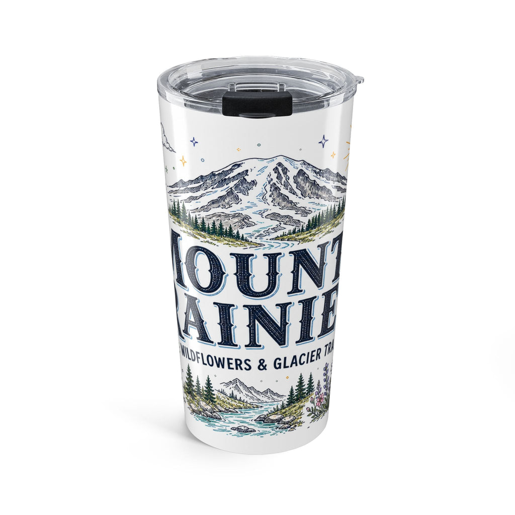 Mount Rainier National Park 20oz Tumbler | Washington Mountain Gift | Insulated Stainless Steel Travel Cup