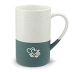 Valentine's Day Engraved Mug, Valentine Hearts Rose, 13oz Speckled Ceramic Coffee Cup, Holiday Gift