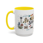 San Antonio Coffee Mug | Texas Souvenir City Gift | Accent Color Ceramic 11oz 15oz