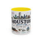 Houston Coffee Mug | Texas Souvenir City Gift | Accent Color Ceramic 11oz 15oz
