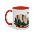 Yosemite Coffee Mug | Travel Destination Souvenir Gift | Accent Color Ceramic 11oz 15oz