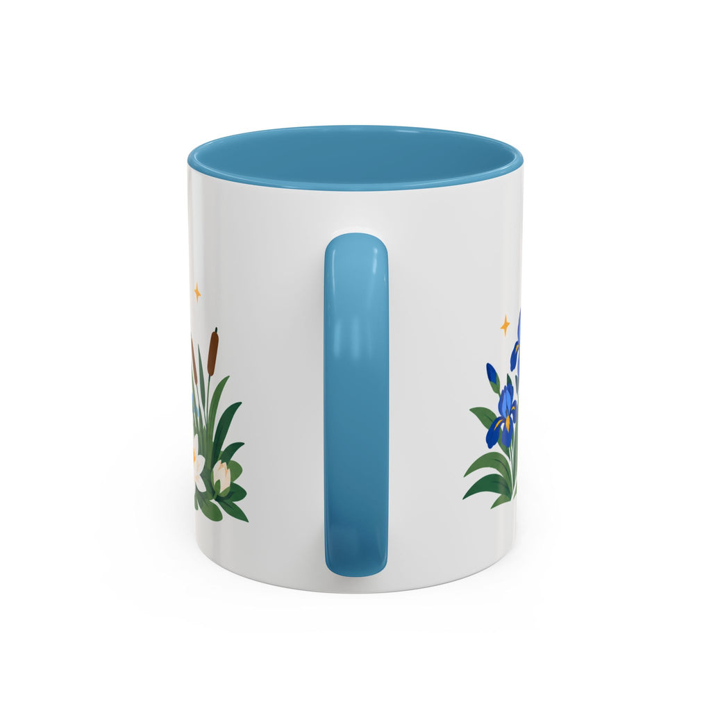 Aquarius Zodiac Coffee Mug | Water Bearer Design | Astrology Birthday Gift | 11 oz 15 oz Ceramic Accent Mug