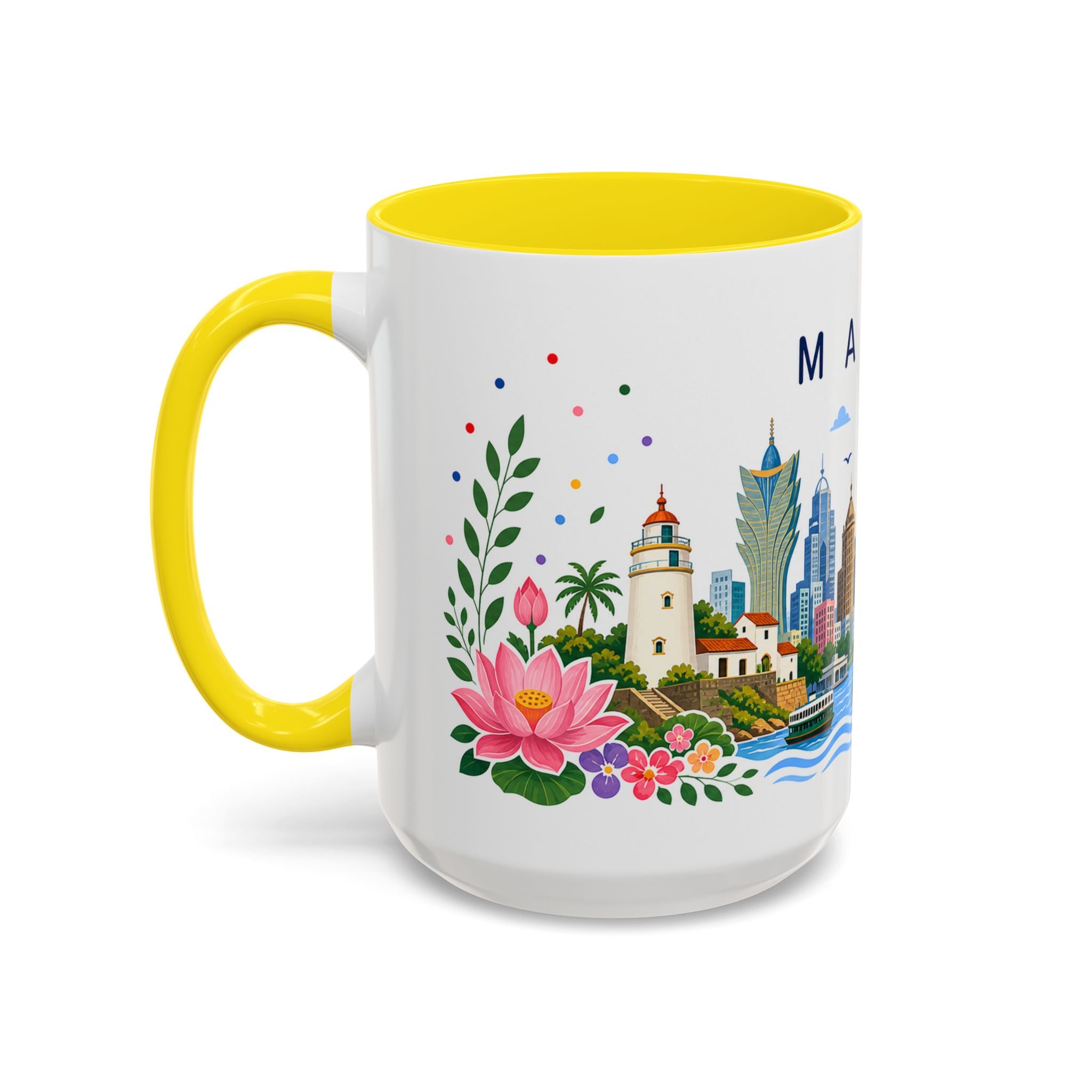 Macau Coffee Mug | Travel Souvenir Accent Mug | Place Gift Ceramic Cup 11oz 15oz