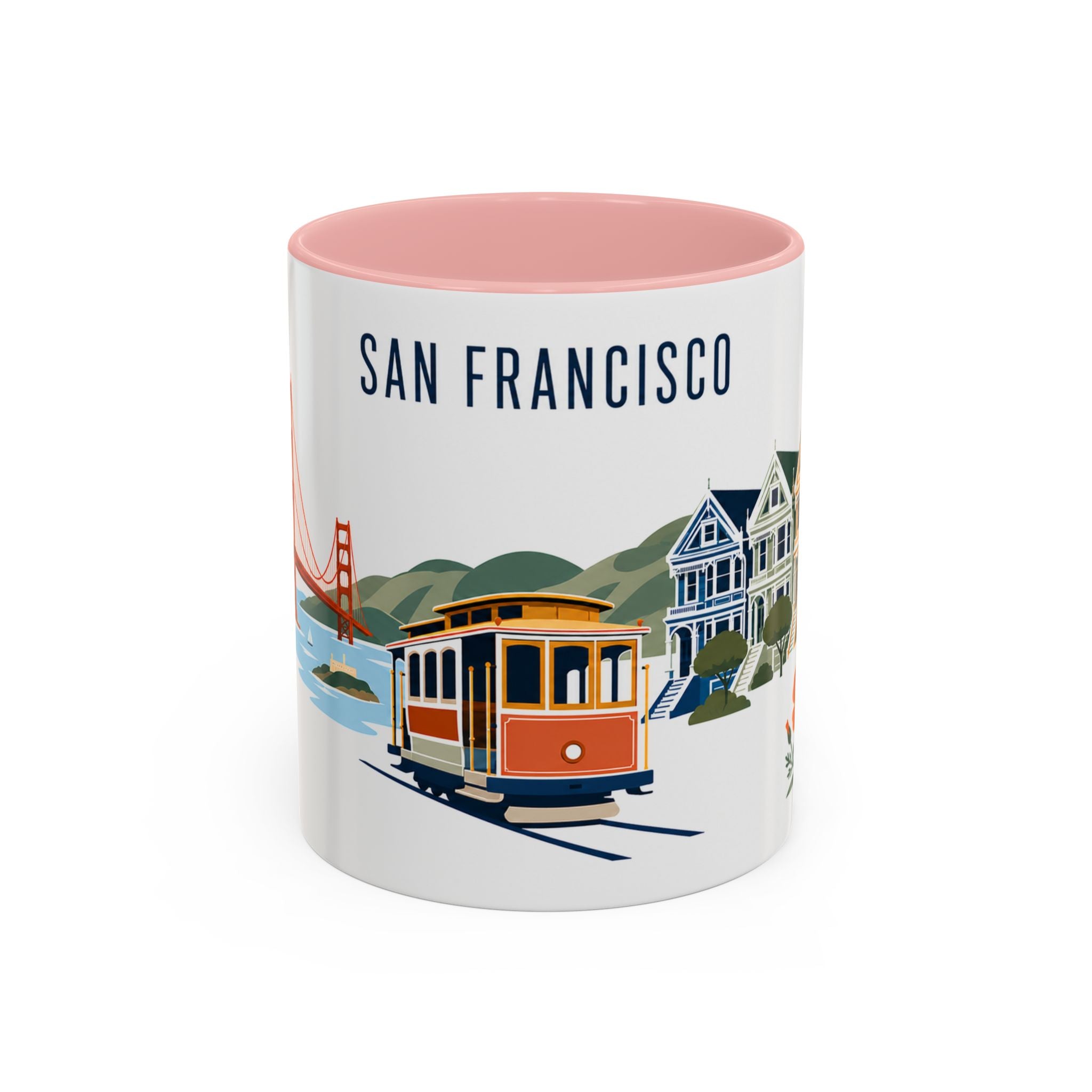 San Francisco Coffee Mug | United States Travel Souvenir | Porcelain Decal City Gift | 11oz 15oz Accent Mug