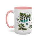 Plitvice Lakes Coffee Mug | Travel Destination Souvenir Gift | Accent Color Ceramic 11oz 15oz