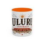 Uluru Coffee Mug | Travel Destination Souvenir Gift | Accent Color Ceramic 11oz 15oz