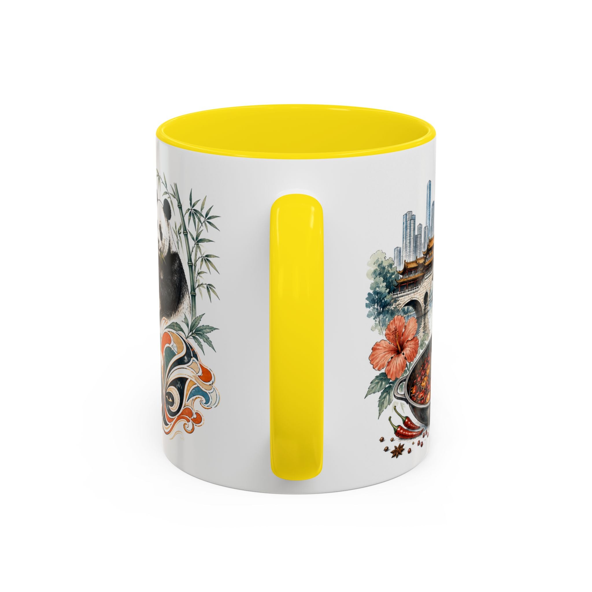 Chengdu Coffee Mug | China Travel Souvenir | Vintage Illustrated City Gift | 11 oz 15 oz Accent Mug