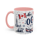 O Canada True North Coffee Mug | Canadian Pride Gift | Accent Color Ceramic 11oz 15oz