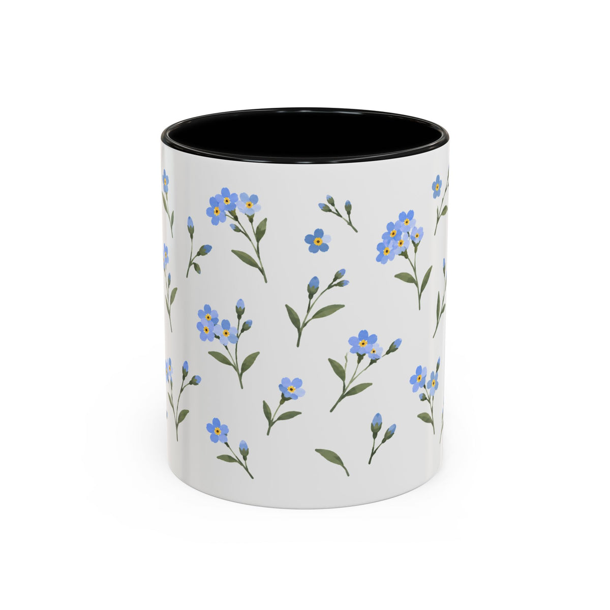 Alaska Forget-me-not Mug, State Flower Floral Coffee Cup, 11oz Botanical Gift