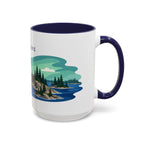 Voyageurs National Park Coffee Mug | Solid Color Block Park Souvenir | 11oz 15oz Accent Mug