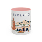 Marrakech Coffee Mug | Morocco Travel Souvenir | Porcelain Decal City Gift | 11oz 15oz Accent Mug