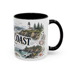 Oregon Coast Mug, Pacific Northwest Travel Souvenir, Bucket List Gift, Accent Ceramic Coffee Mug 11oz 15oz