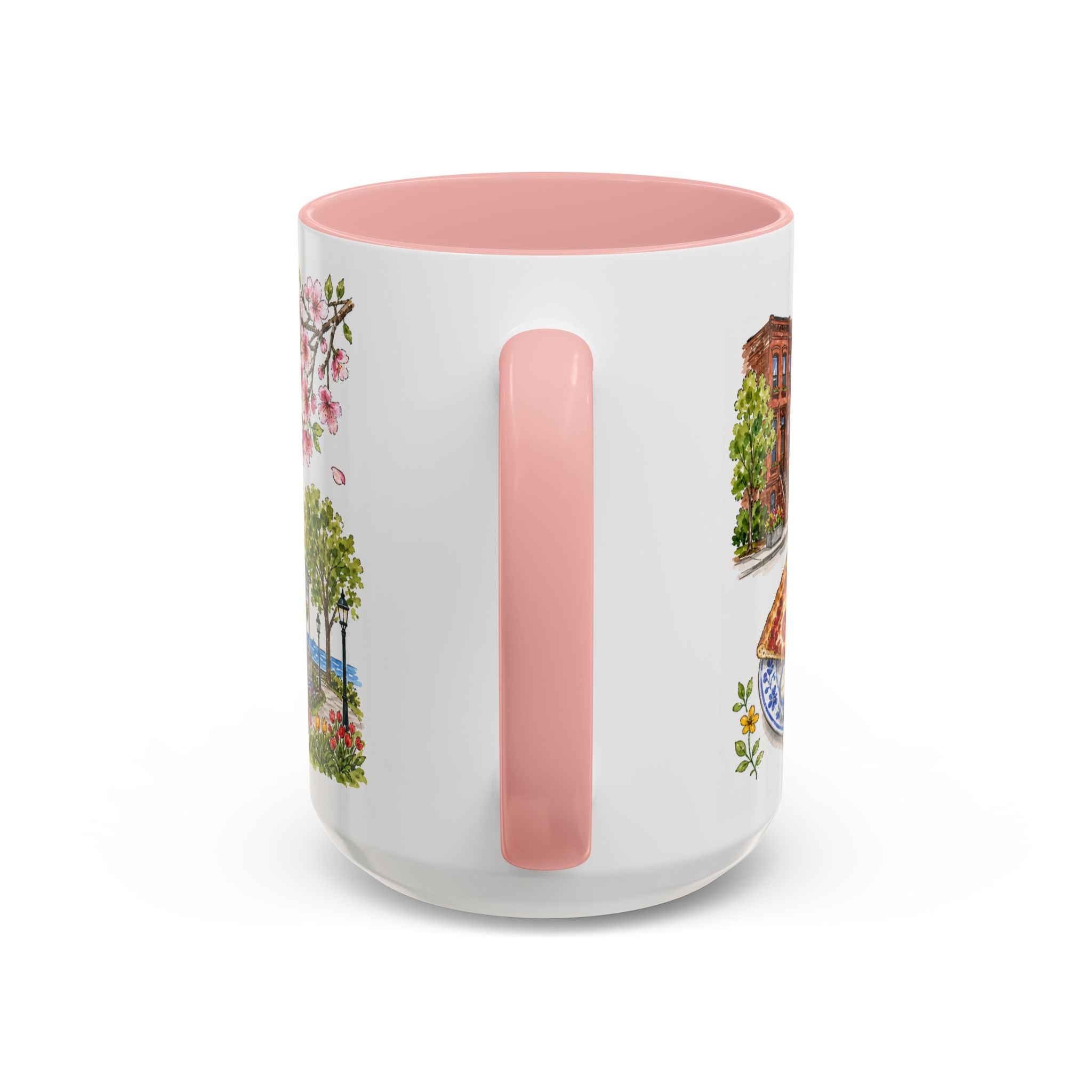 Jersey City Illustrated Travel Mug | City Souvenir Accent Coffee Mug | 11oz 15oz Ceramic Cup