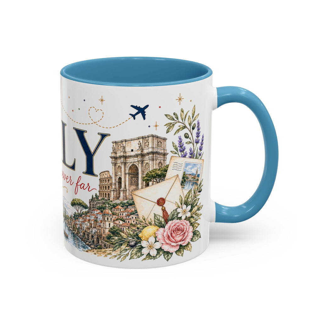 Italy Home Country Mug | Moving Away Gift | Long Distance Friendship | 11 oz 15 oz Accent Mug