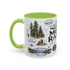 Mount Rainier Coffee Mug | National Park Hiking Washington Gift | Accent Color Ceramic 11oz 15oz