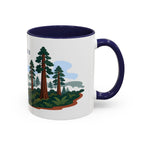 Redwood National Park Coffee Mug | Solid Color Block Park Souvenir | 11oz 15oz Accent Mug