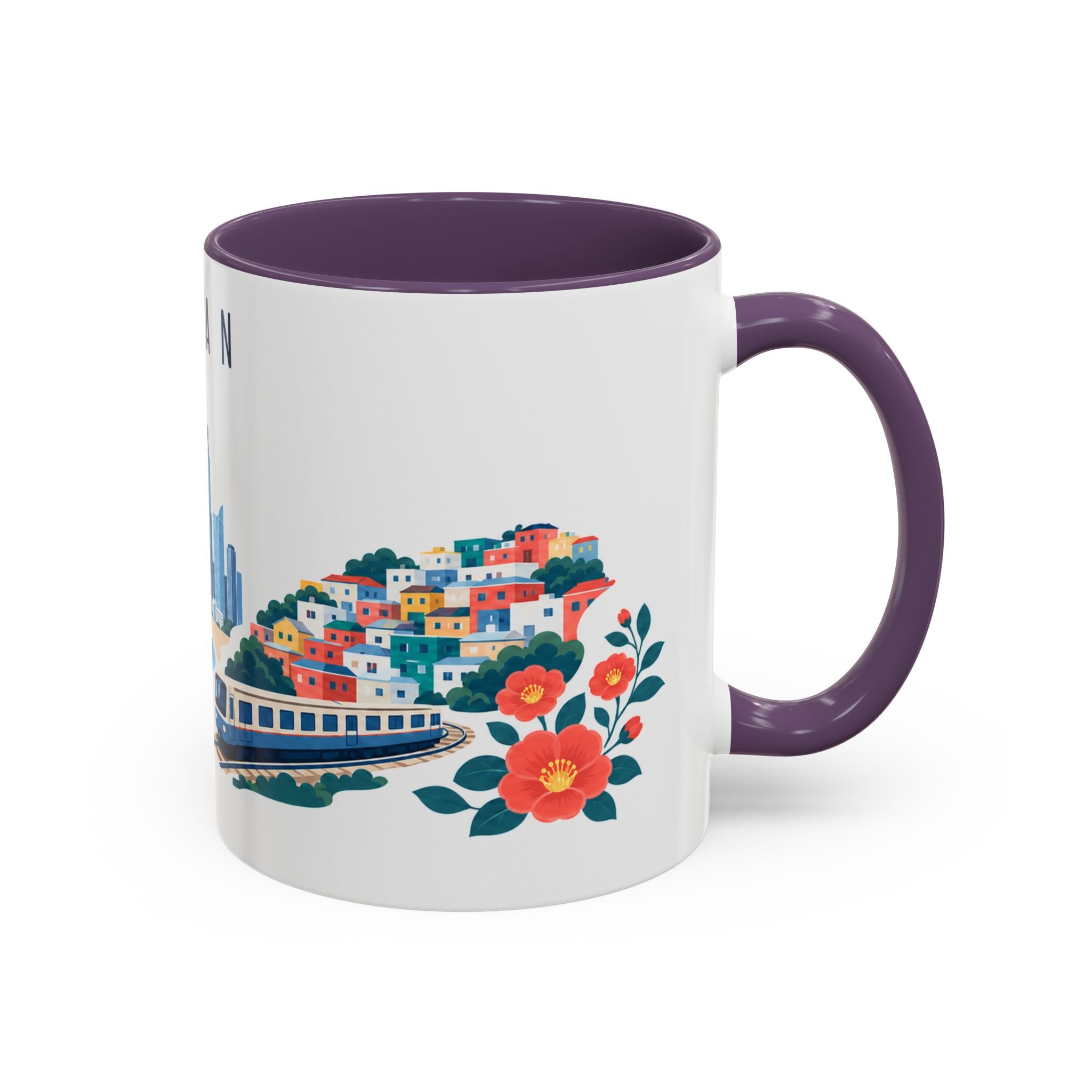 Busan Coffee Mug | South Korea Travel Souvenir | Porcelain Decal City Gift | 11oz 15oz Accent Mug