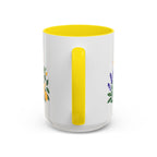 Gemini Zodiac Coffee Mug | Twins and Floral Design | Astrology Birthday Gift | 11 oz 15 oz Ceramic Accent Mug