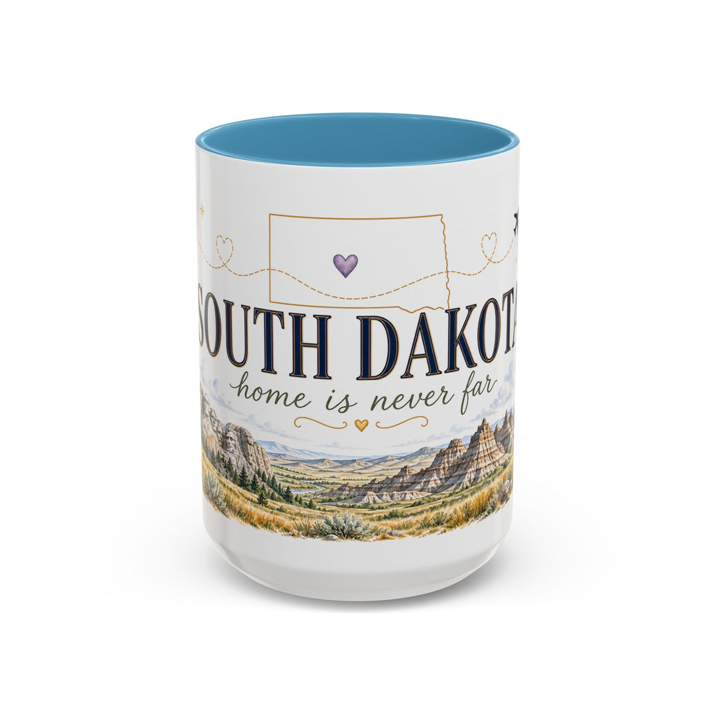 South Dakota State Map Mug | Botanical Accents, Homesick Gift (11oz or 15oz)