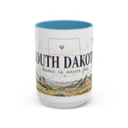 South Dakota State Map Mug | Botanical Accents, Homesick Gift (11oz or 15oz)