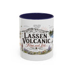 Lassen Volcanic National Park Coffee Mug | California Volcano Geothermal Hiking Gift | Accent Color Ceramic 11oz 15oz
