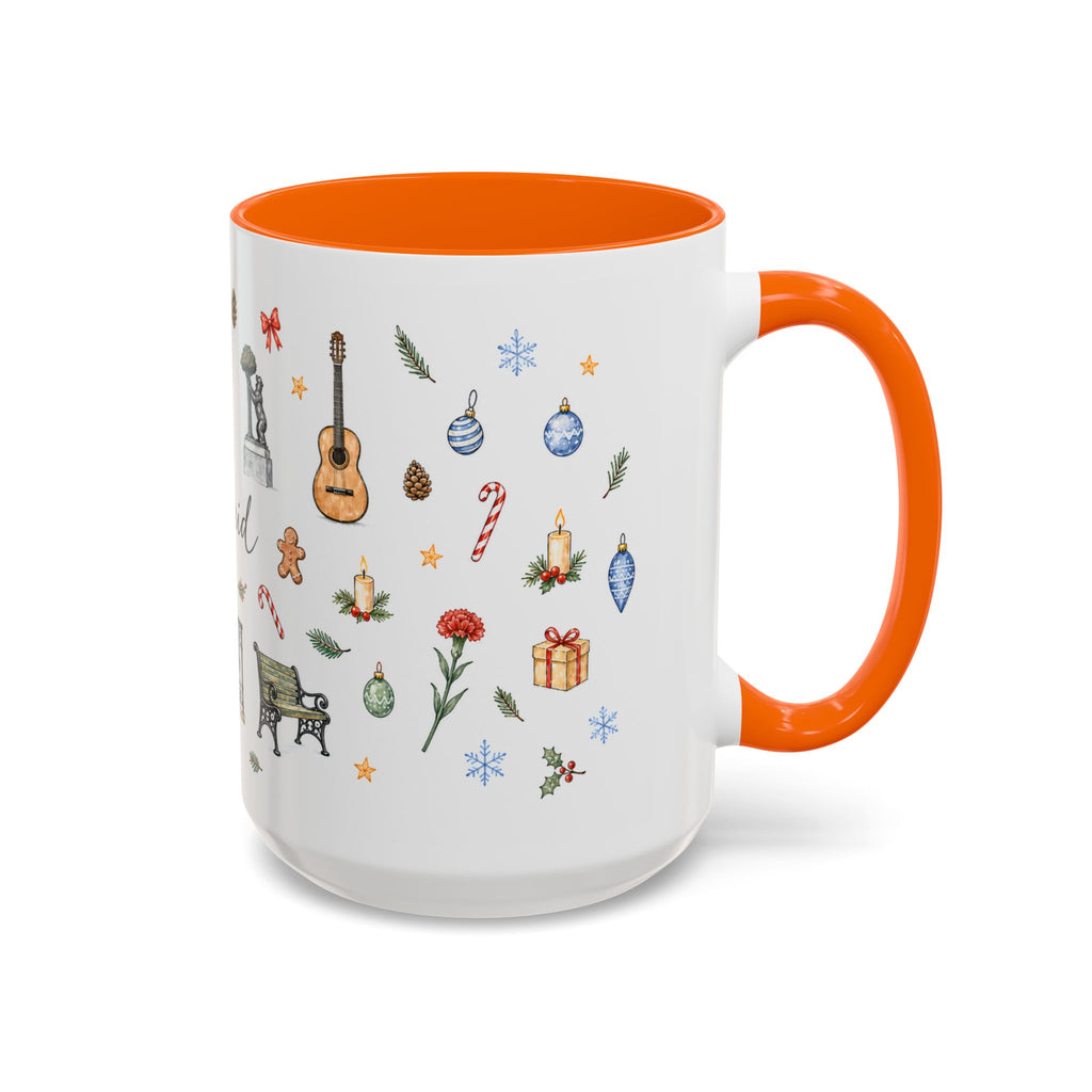 Madrid Christmas Mug | Watercolor City Souvenir, Travel Memories, Ceramic Coffee Cup