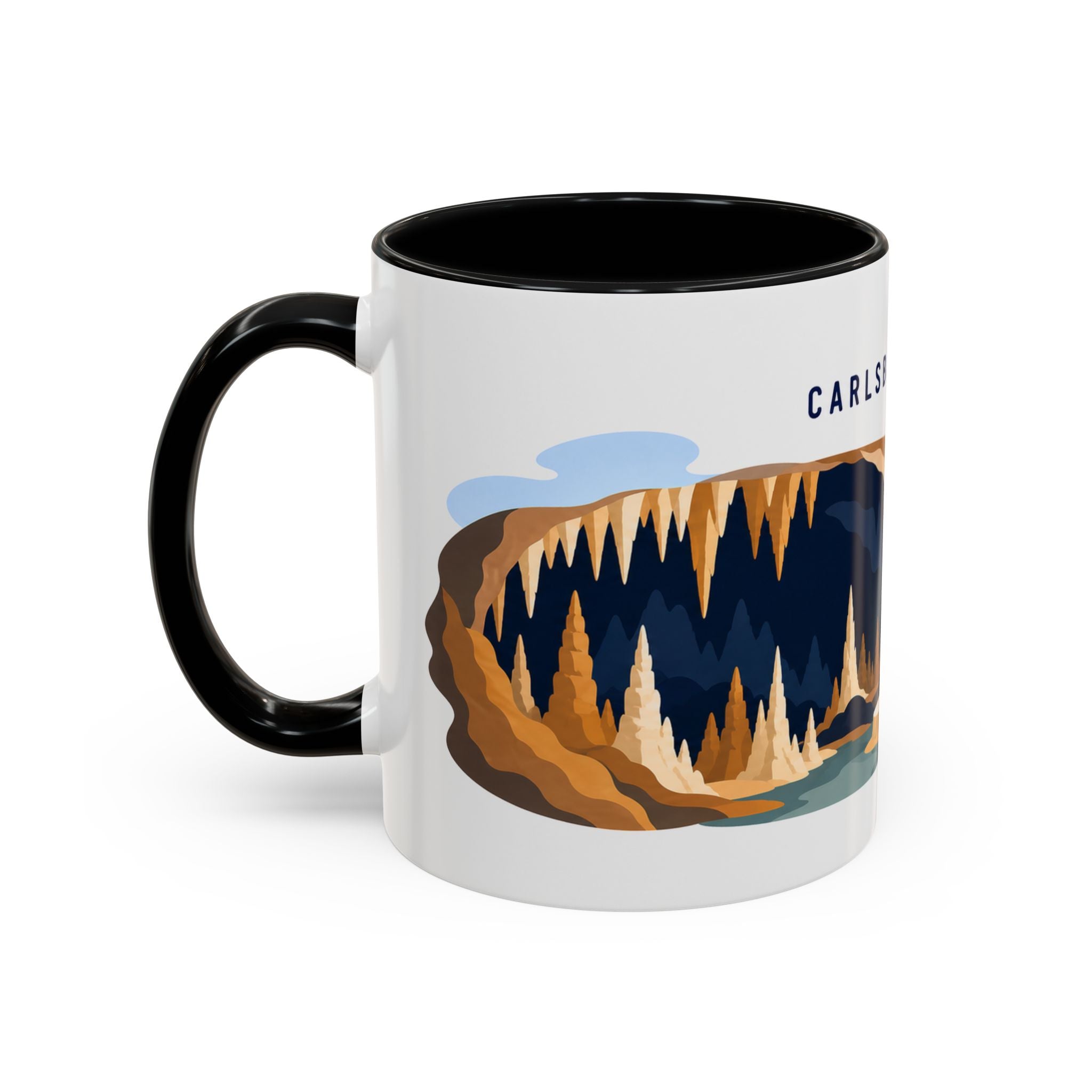 Carlsbad Caverns National Park Coffee Mug | Solid Color Block Park Souvenir | 11oz 15oz Accent Mug