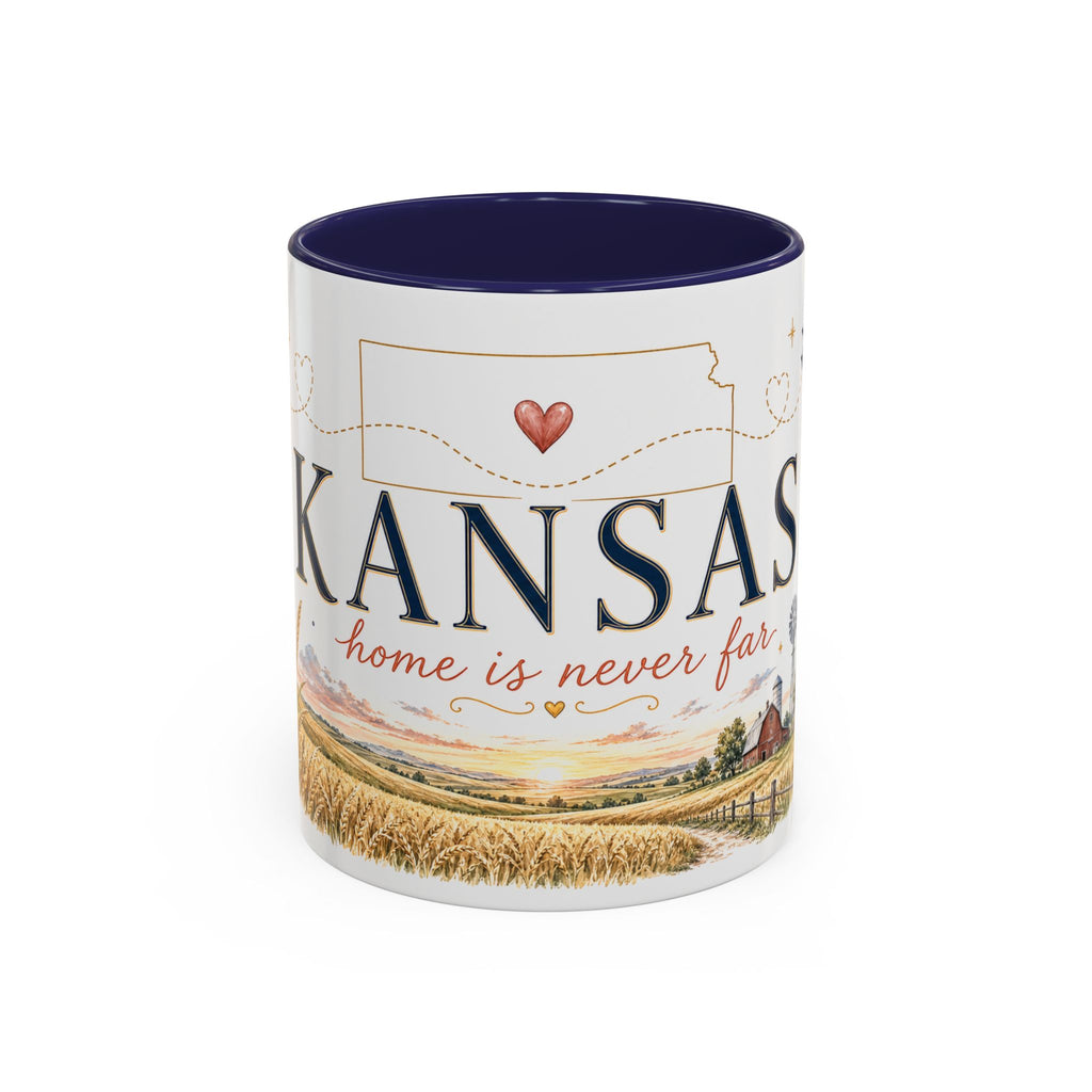 Kansas Home State Mug | Sunflower Prairie Landscape Coffee Cup